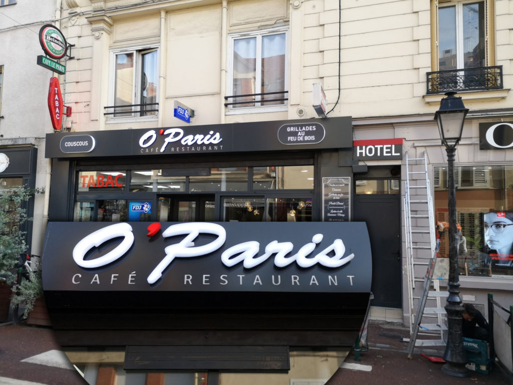 Enseigne café/restaurant O’PARIS